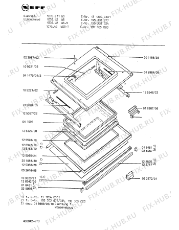 Взрыв-схема плиты (духовки) Neff 195305020 1076.42WSB-7 - Схема узла 03