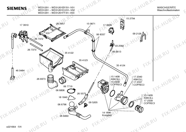 Взрыв-схема стиральной машины Siemens WD31201EU - Схема узла 04
