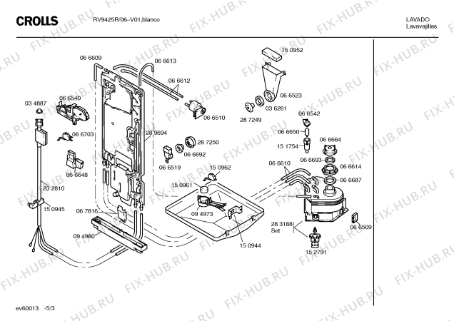 Схема №5 DRS300R с изображением Кабель для посудомойки Bosch 00288078