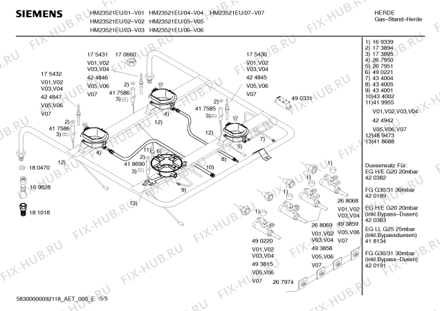 Схема №4 HM23420PL, Siemens с изображением Столешница для духового шкафа Siemens 00240437