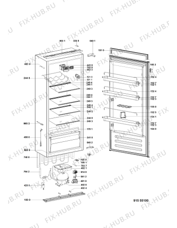 Схема №1 KCBNR126001UK (F155510) с изображением Другое для холодильной камеры Indesit C00447071