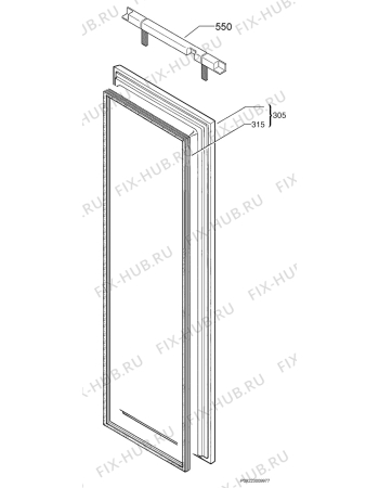 Взрыв-схема холодильника Electrolux EUF14810 - Схема узла Door 003