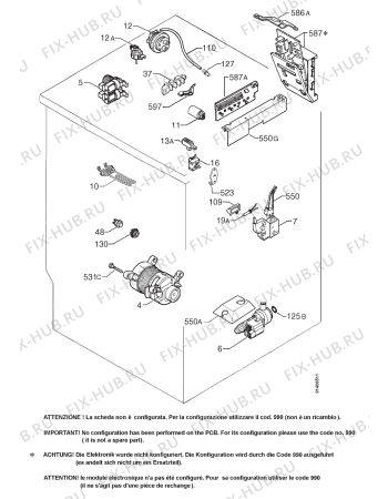 Взрыв-схема стиральной машины Zanker CF2056 - Схема узла Electrical equipment 268