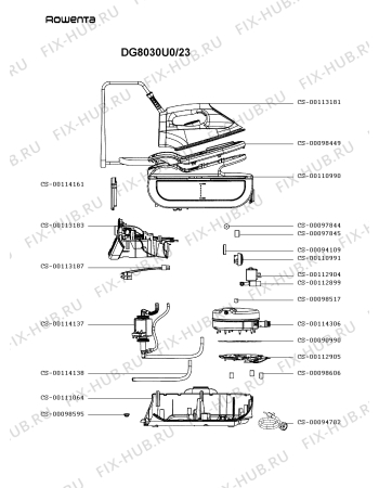 Схема №1 DG8030U0/23 с изображением Нагреватель для электроутюга Seb CS-00114306