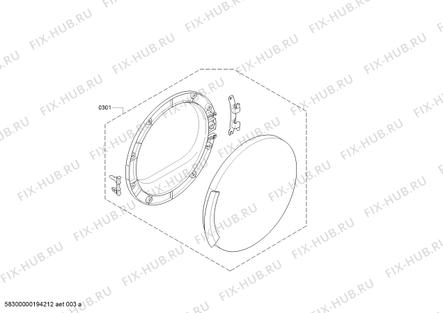 Взрыв-схема сушильной машины Bosch WTA73200FG - Схема узла 03