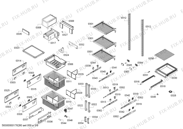 Схема №5 FID18M1EL1 с изображением Декоративная рамка для холодильника Bosch 00773259