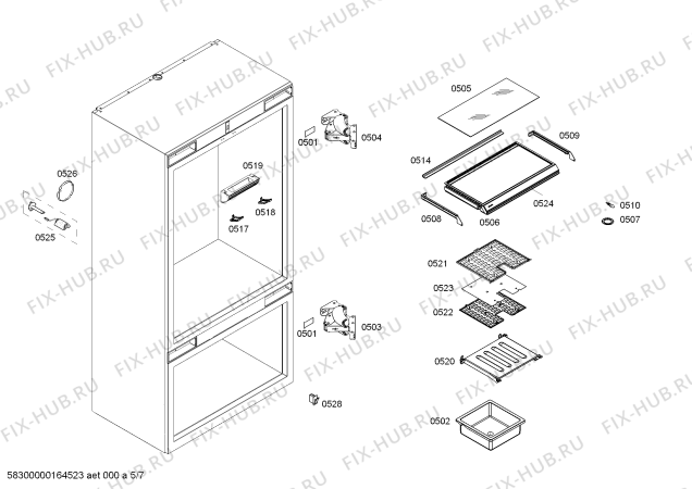 Схема №7 CIR30P00 с изображением Противень для холодильника Bosch 00675774