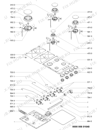 Схема №1 AKS 326/IX с изображением Втулка для плиты (духовки) Whirlpool 480121100419