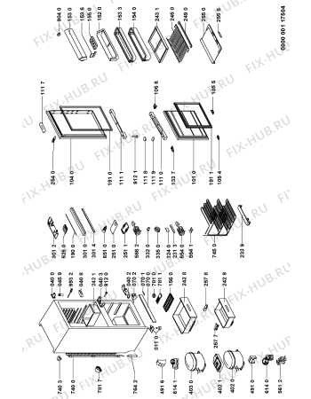 Схема №1 CBA 324/M с изображением Корпусная деталь для холодильной камеры Whirlpool 481245228136