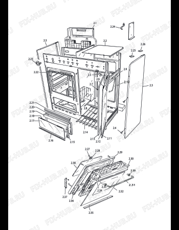Схема №4 EEX 8542 A с изображением Электропитание для плиты (духовки) DELONGHI 1131980
