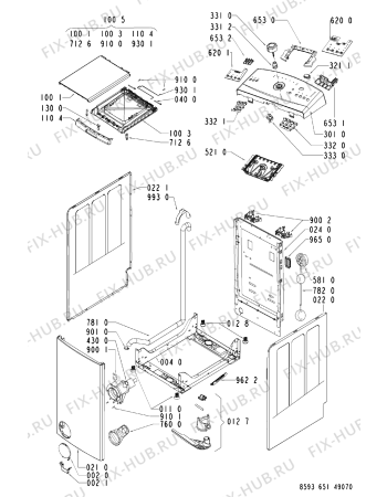 Схема №1 AWE 6517/P с изображением Микромодуль для стиральной машины Whirlpool 480111103537