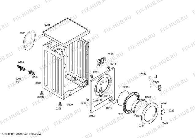 Схема №4 CM0920KGTR с изображением Декоративная рамка для стиралки Siemens 00663811