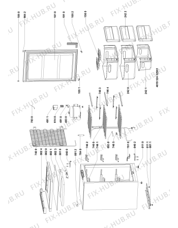 Схема №1 GKA 1410 с изображением Элемент корпуса для холодильной камеры Whirlpool 481246418159