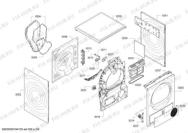 Схема №6 WTW85478IT selfCleaning Condenser с изображением Модуль управления, запрограммированный для сушильной машины Bosch 10003225