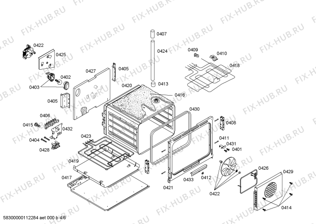 Схема №5 P1HCB88650 с изображением Ручка выбора температуры для плиты (духовки) Bosch 00418265