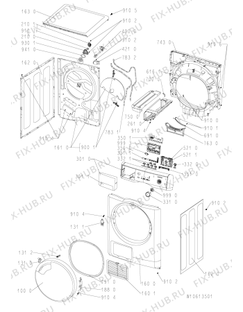 Схема №2 TK DR1 с изображением Модуль (плата) для стиралки Whirlpool 481010580615