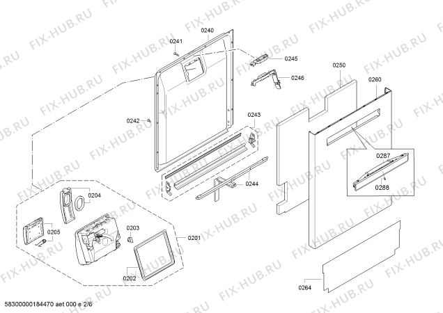 Схема №6 63012243312 Kenmore с изображением Винт для посудомойки Bosch 00611649