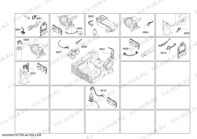 Схема №6 WTG865H2UC 800 Series с изображением Крышка для электросушки Bosch 11004376