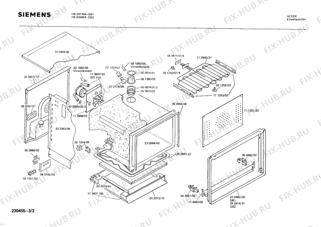 Схема №3 HB031454 с изображением Панель для плиты (духовки) Siemens 00115593