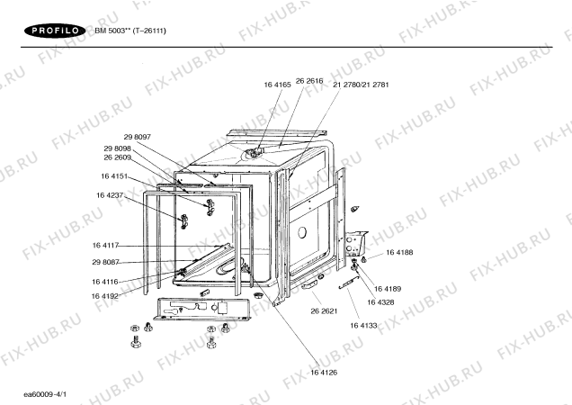 Схема №4 T-26117 с изображением Столешница для посудомойки Bosch 00234196