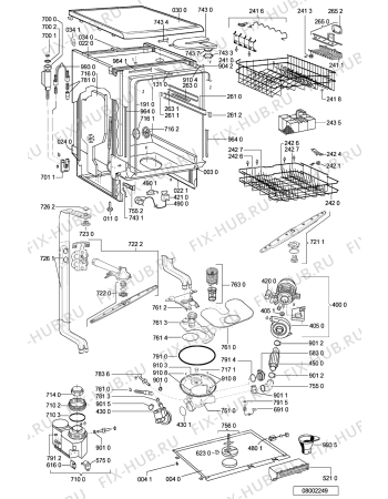 Схема №2 ADP 5550 WH с изображением Обшивка для посудомойки Whirlpool 481245371958