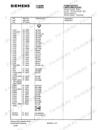 Схема №10 FS989M4 с изображением Инструкция по эксплуатации для жк-телевизора Siemens 00530623