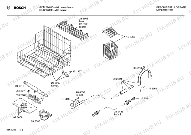 Схема №3 SKT2026 с изображением Панель для посудомоечной машины Bosch 00286913