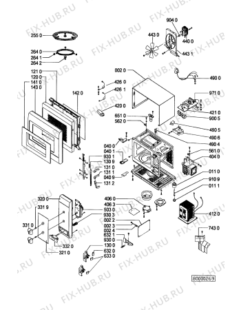 Схема №1 AVM 518/ACAPUL с изображением Дверца для свч печи Whirlpool 481990200813