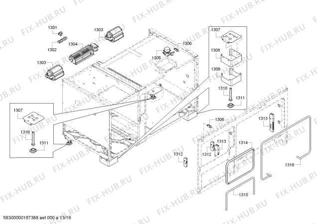 Схема №16 PRD48NCSGC с изображением Панель для духового шкафа Bosch 00706657