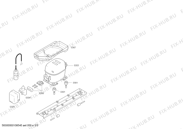 Схема №3 KSK38410HH с изображением Поднос для холодильной камеры Bosch 00663988