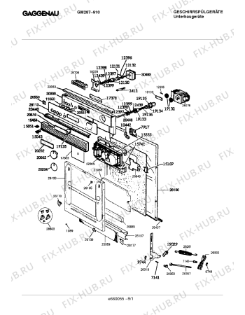 Схема №7 GM287910 с изображением Фильтр для посудомойки Bosch 00263264