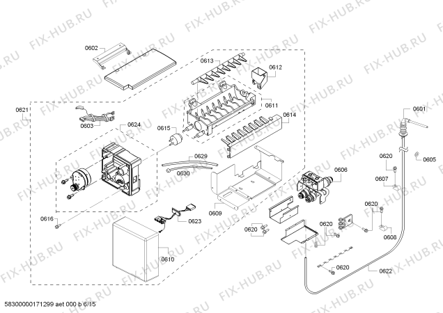 Схема №15 KBUDT4855E с изображением Винт для посудомойки Bosch 00628970