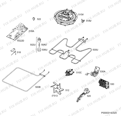 Взрыв-схема плиты (духовки) Zanussi ZOP27901XE - Схема узла Electrical equipment