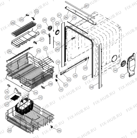 Взрыв-схема посудомоечной машины Gorenje DFUD142 US   -SS BiH #DFUD142-DSS (900001216, DW20.3) - Схема узла 02