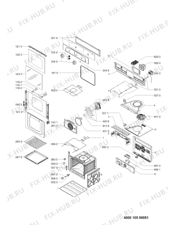 Схема №1 AKP 255/NA с изображением Дверка для духового шкафа Whirlpool 481010501579