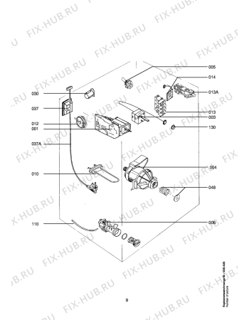 Взрыв-схема стиральной машины Aeg LAVW1066-W - Схема узла Electrical equipment