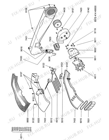 Схема №6 AWZ 410/D PL с изображением Пружинка для стиралки Whirlpool 481249238397