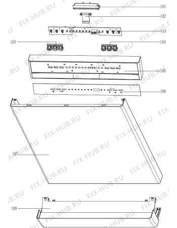 Схема №1 GS63314X-1 (430064, GORENJE#9) с изображением Накладка на панель управления для посудомойки Gorenje 438519