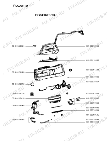Схема №1 DG8421F1/23 с изображением Вентиль для утюга (парогенератора) Rowenta CS-00121853