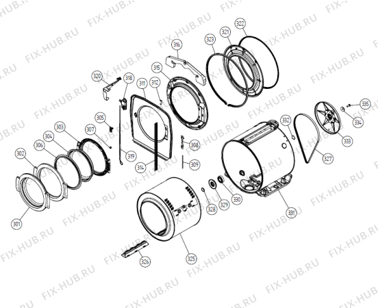 Схема №6 MAF 9400   -AEW (900003302, WM50) с изображением Обшивка для стиральной машины Gorenje 189897