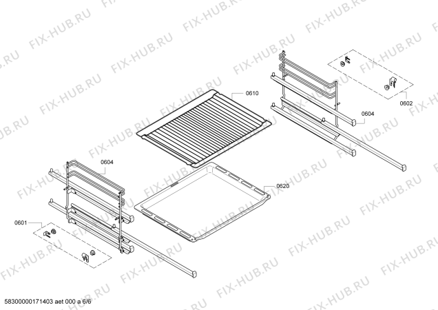 Взрыв-схема плиты (духовки) Bosch HEA73T151 Bosch - Схема узла 06