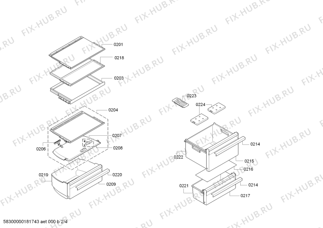 Схема №4 KIS77AD40 с изображением Инструкция по эксплуатации для холодильной камеры Bosch 00738895