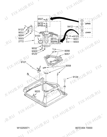 Схема №11 YMET3800TW2 с изображением Зажим для стиралки Whirlpool 480113100298