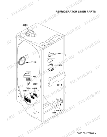 Схема №10 SRA20X1 с изображением Элемент корпуса для холодильника Whirlpool 481245298238