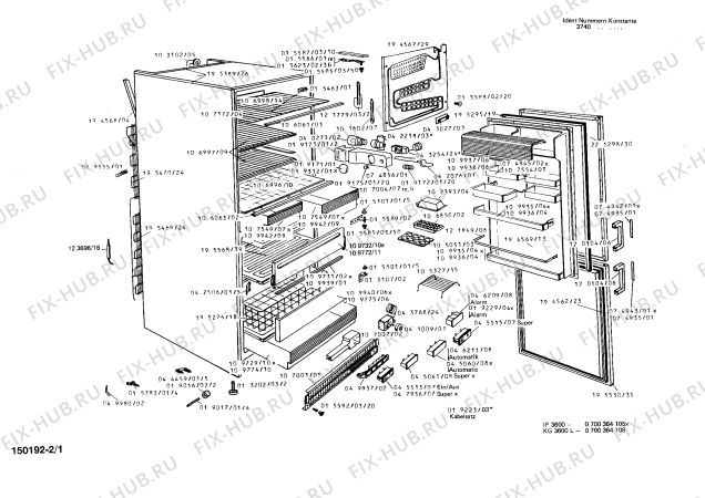 Схема №2 0705254094 GS262 с изображением Терморегулятор для холодильника Bosch 00043768