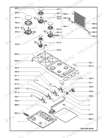 Схема №2 AKM250WH (F093554) с изображением Поверхность для электропечи Indesit C00382576