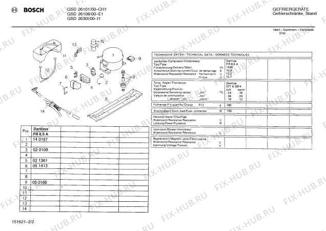 Взрыв-схема холодильника Bosch GSD26101 GSD2610 - Схема узла 02