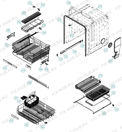 Взрыв-схема посудомоечной машины Gorenje D5157 XXL NO   -SS Bi Soft (170611, DW70.5) - Схема узла 02