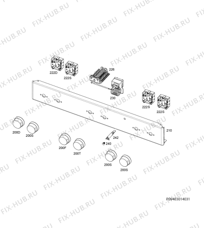 Схема №1 40006VS-WN с изображением Кнопка для электропечи Aeg 5612023654