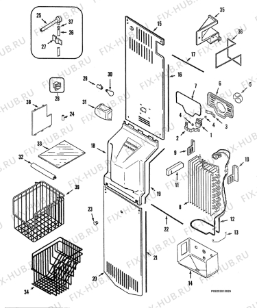 Взрыв-схема холодильника Electrolux GC2228GEH9 - Схема узла Electrical equipment